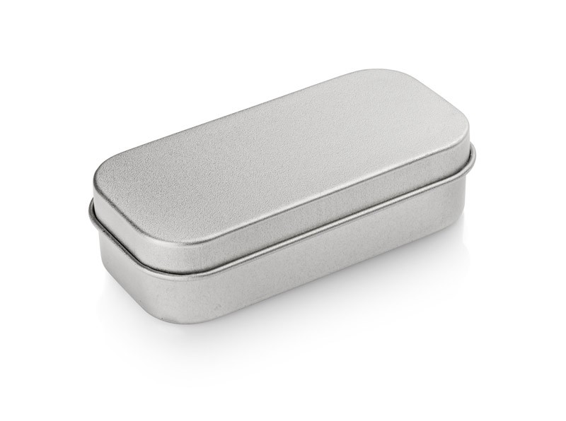 Small tin box for smaller USB flash drives (with inset)